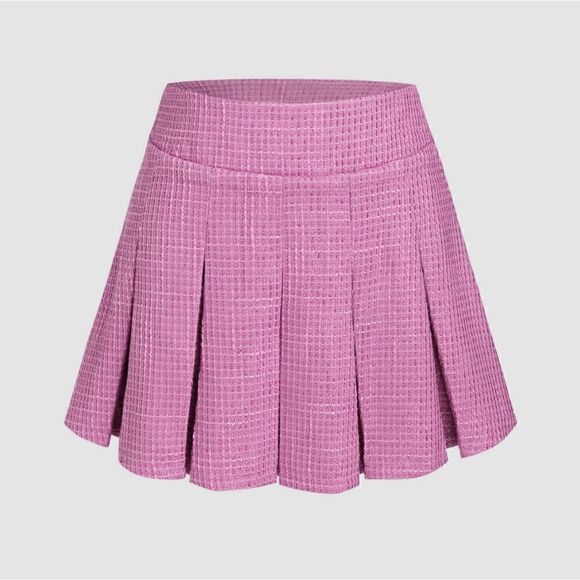 NWT PINK LILAC Tweed Mini Skirt SIZE SMALL NEW TEXTURED - Picture 7 of 7